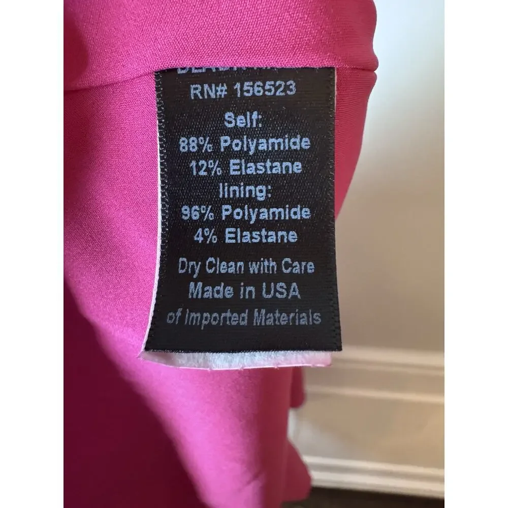 BLACK HALO Womens Hot Pink Lined Sleeveless Midi Formal Fit + Flare Sz 10 NWT